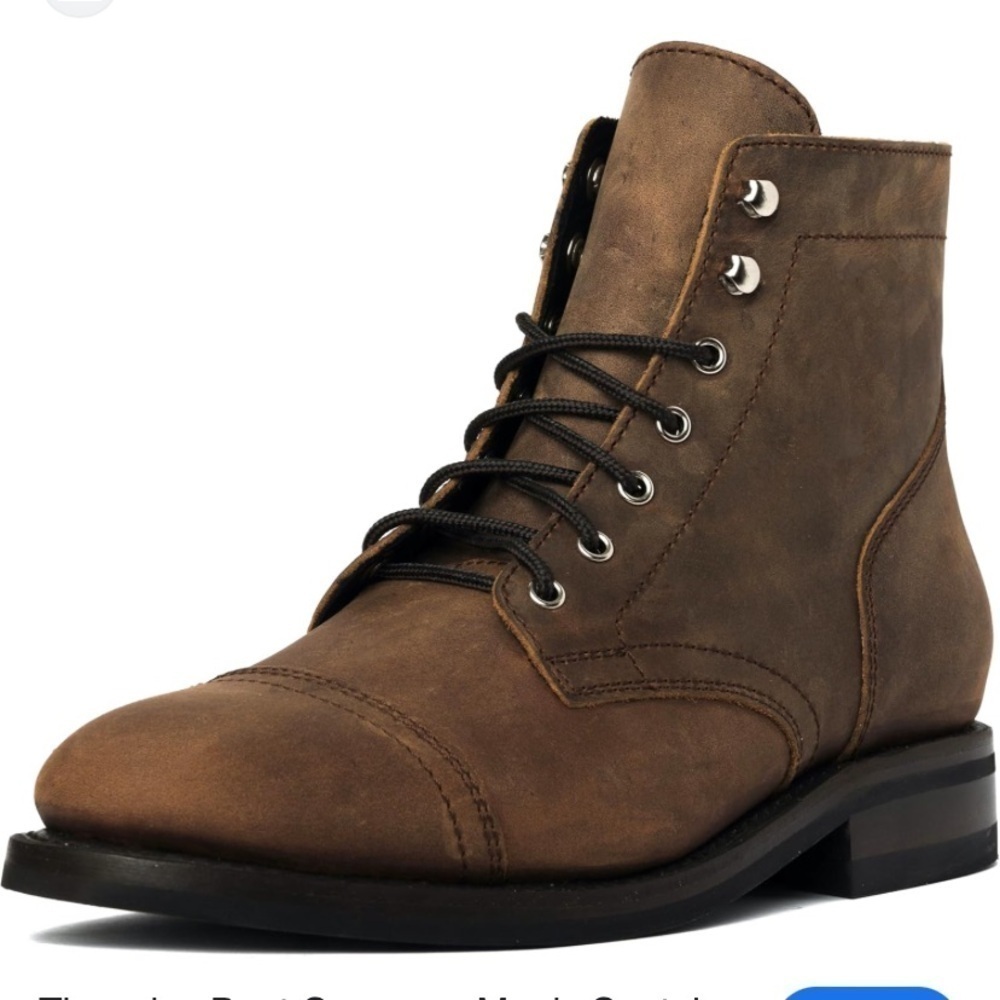Thursday Women’s Captain Brown Leather Lace Up Combat Western Boots Size 6.5